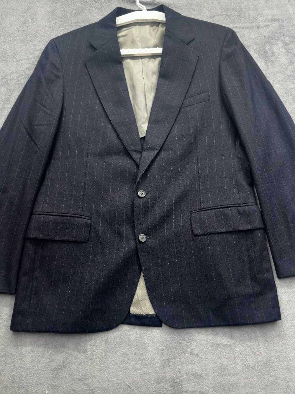 Cricketeer Frederick & Nelson Blazer Navy Pinstripe 100% Pure Wool Tailored USA - Picture 2 of 16